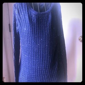 NWT! Apt 9 Step Hem Sequin Tunic Sweater Women's M